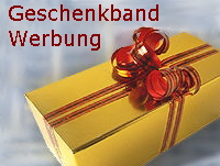 Geschenkband
 Werbung